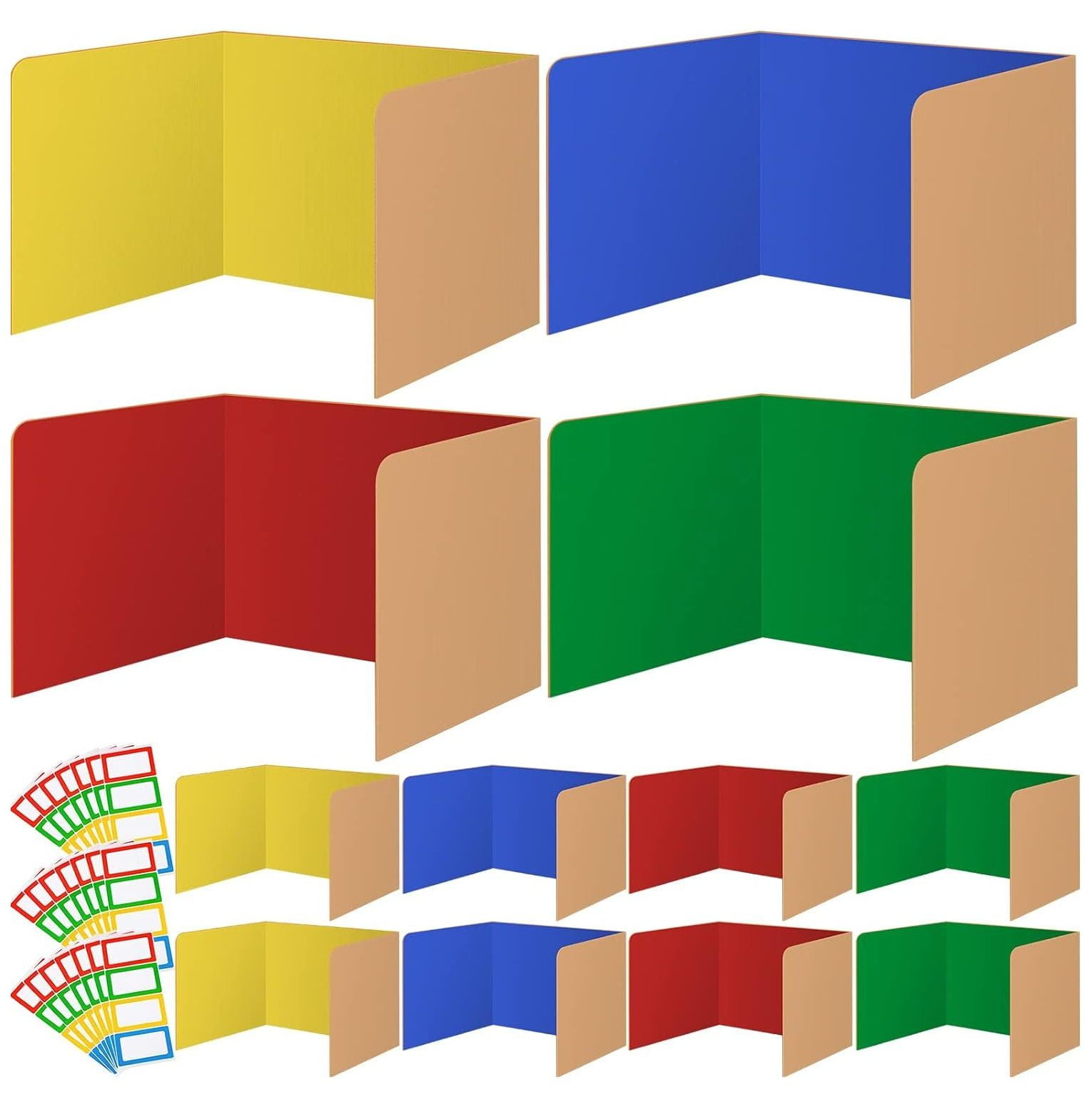 40 Pcs Privacy Folders for Students Desk Privacy Cardboard Dividers