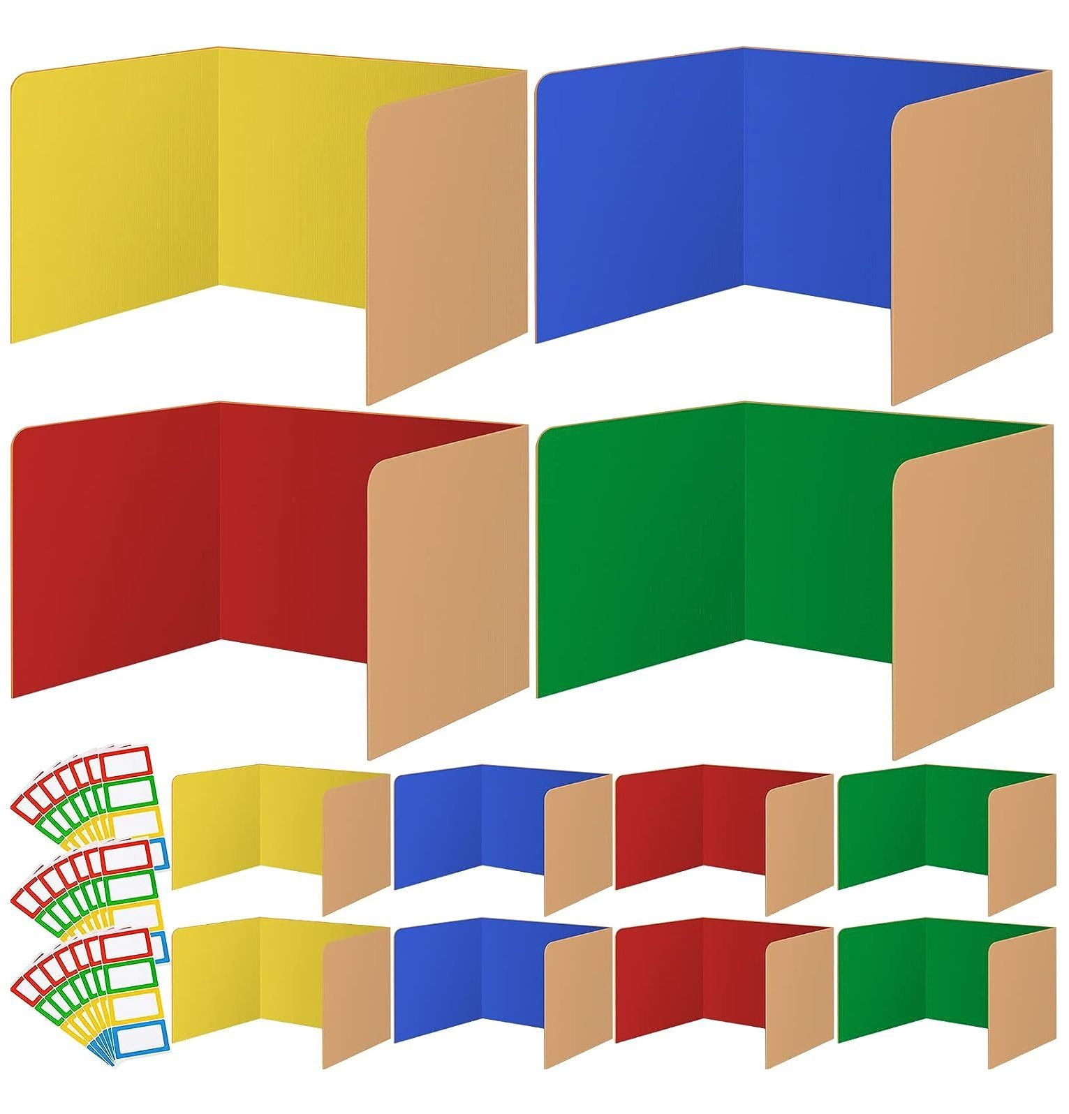 40 Pcs Privacy Folders for Students Desk Privacy Cardboard Dividers