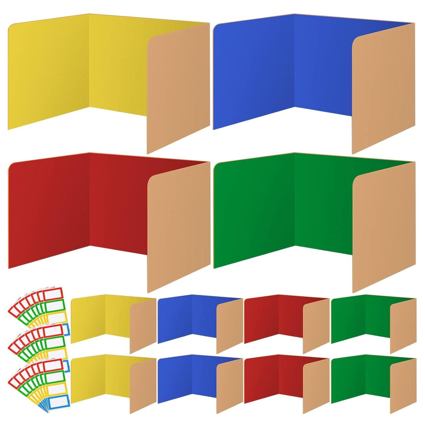 40 Pcs Privacy Folders for Students Desk Privacy Cardboard Dividers
