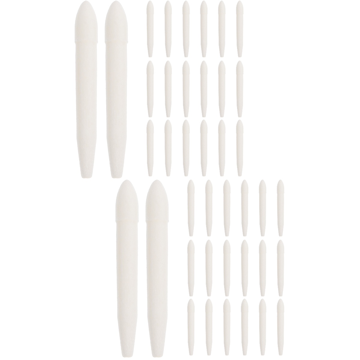 40 Pcs Replacements Pen Nibs Paint Marker Pens Oval Portable White