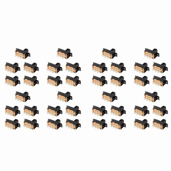 40 Pcs SS22F25-G7 2 Position DPDT 2P2T Panel Mount Mini Slide Switch Solder Lug