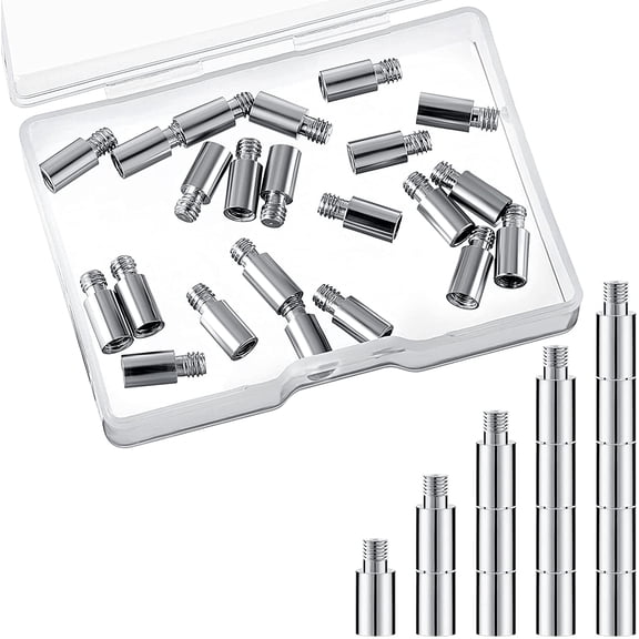 40 Pcs Scrapbook Extension Posts Screws Album Extender Accessories Binding Tool Supplies Replacements for Post-bound Refillable Photo Albums (12 Mm/ 0.47 Inch)