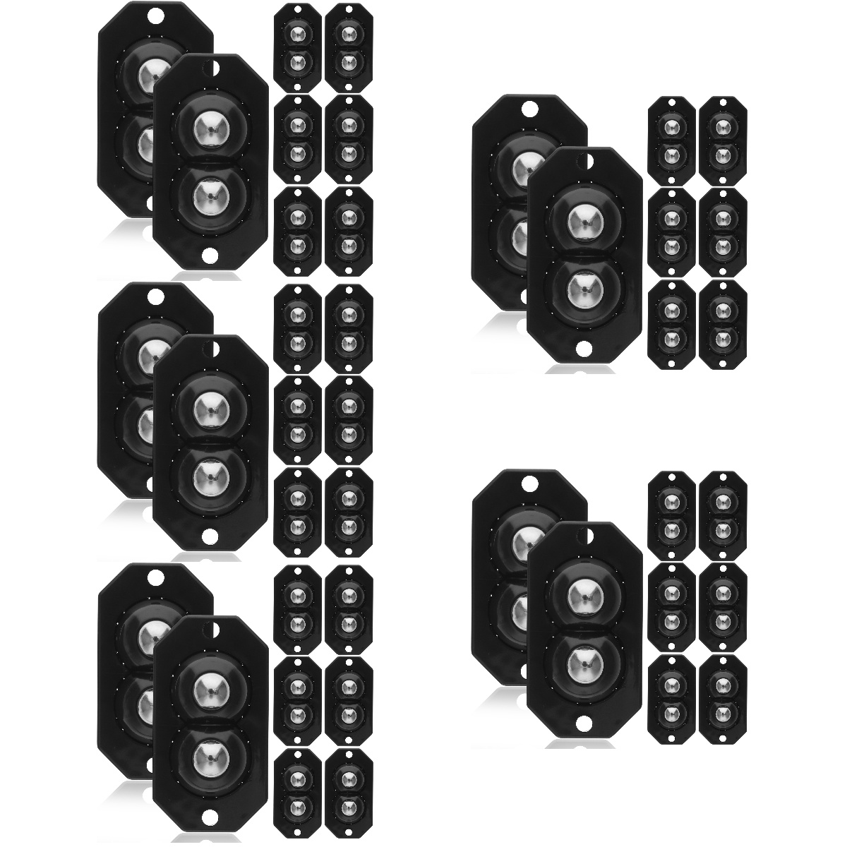 4 Pcs Self Adhesive Casters Trashcans Wheels Roller Mini For Appliances Nylon St
