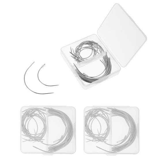 40 Pcs Sewing Pins Wig Making Needle Crochet Needles for Hair Curved Mattress Weaving Braid