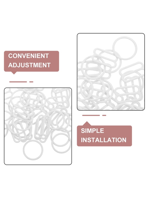 40 Pcs Shoulder Strap Adjustment Buckle Bras Suspend Bra Clasp Replacement Lingerie Hardware Bra Hooks Replacement
