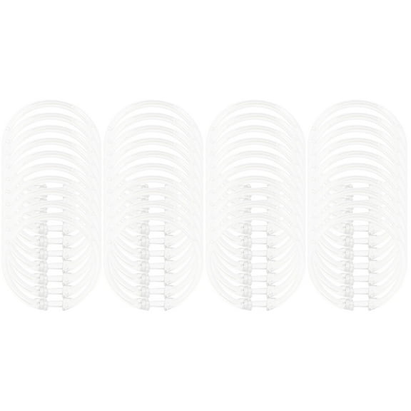 40 Pcs Shower Curtain Hook Rod Hooks Circular Rings Round Curtains Clear Hanging