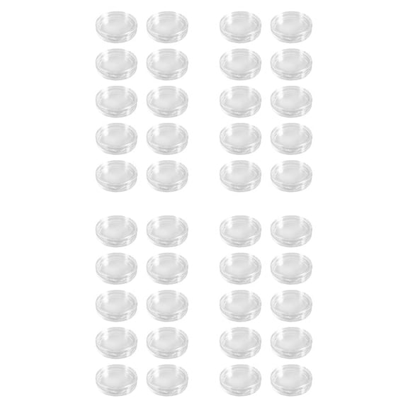 40 Pcs Small Round Transparent Plastic Coin Capsules Box 20mm