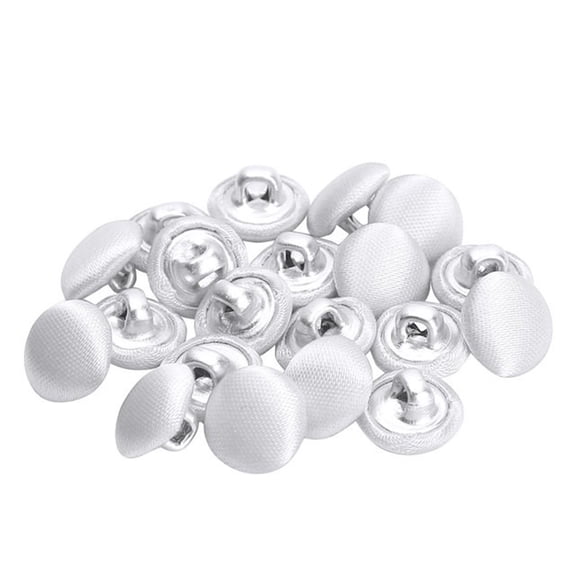 40 Pcs Smooth Satin Covered Buttons for DIY Bridal Gowns Suits Shirts Decor Button Sewing Accessories