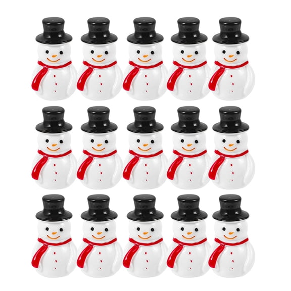 Adorable Resin Snowman Figurines for Christmas Decor Multi Color Festive Craft 40pcs Miniature Ornaments