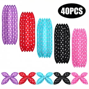 Hair Rollers, 40pcs Soft Sponge Curlers, Polka Dot Rollers, Hair Wraps