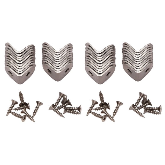 40 Pcs Stainless Steel L Bracket Corner Brace Joint Fastener L Shaped Corner Fastener Joints Bracket