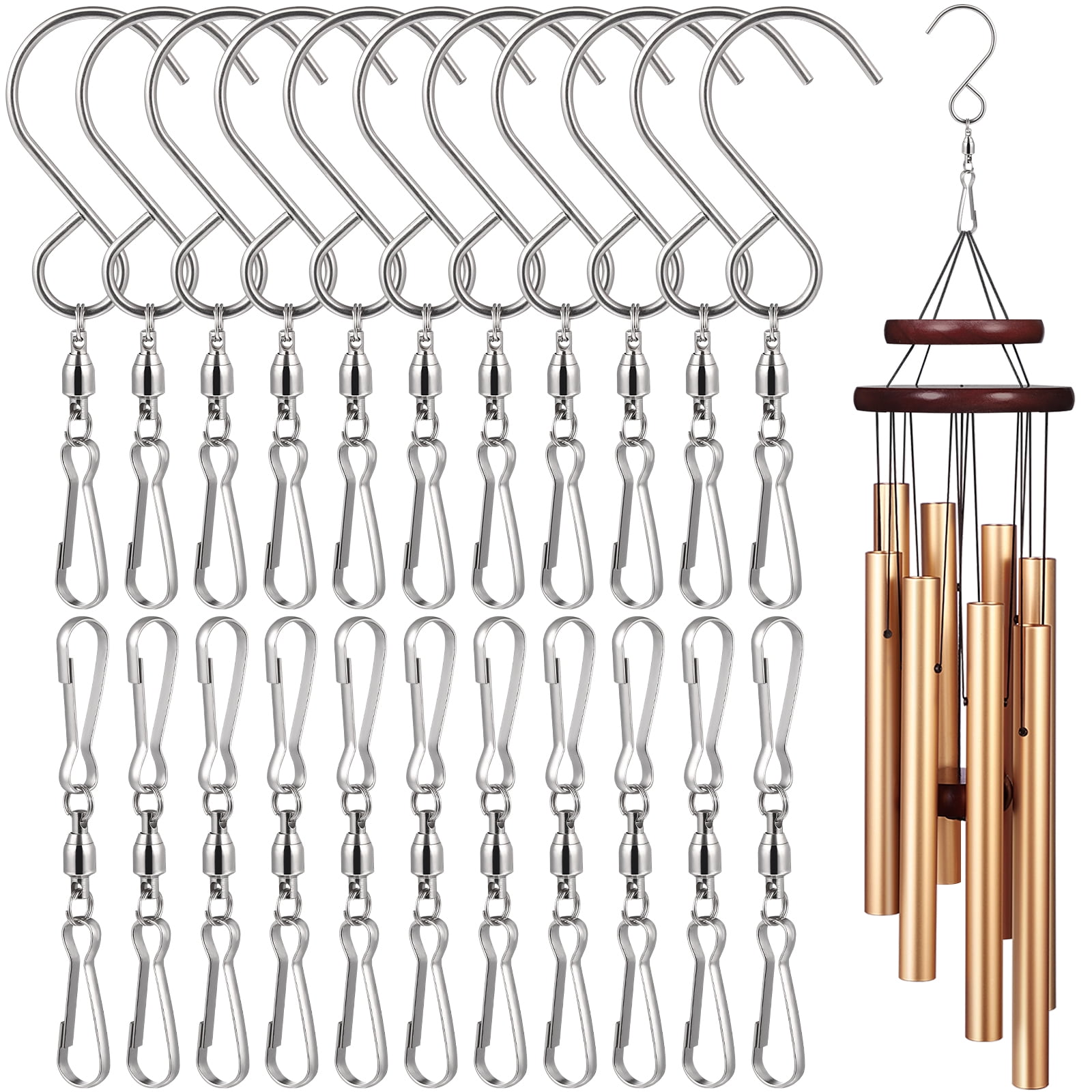 40 Pcs Swivel Hook Hooks Outdoor Heavy Duty Coat Hangers Clothes Rack S