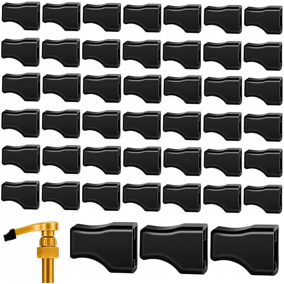 40 Pcs Syrup Pump Caps, Rubber Tips for Coffee Syrup Pump, Oil Liquor Bottle Dispenser,Pour Spout Covers for Keeping Sugar Condiments Clean and Preserved (Black)