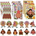thumbnail image 1 of 40 Pcs Thanksgiving Make-a-Turkey Stickers Party Favors Supplies for Kids DIY, Turkey Crafts Stickers for Thanksgiving Activities Games Autumn Fall Harvest Decoration, 1 of 7