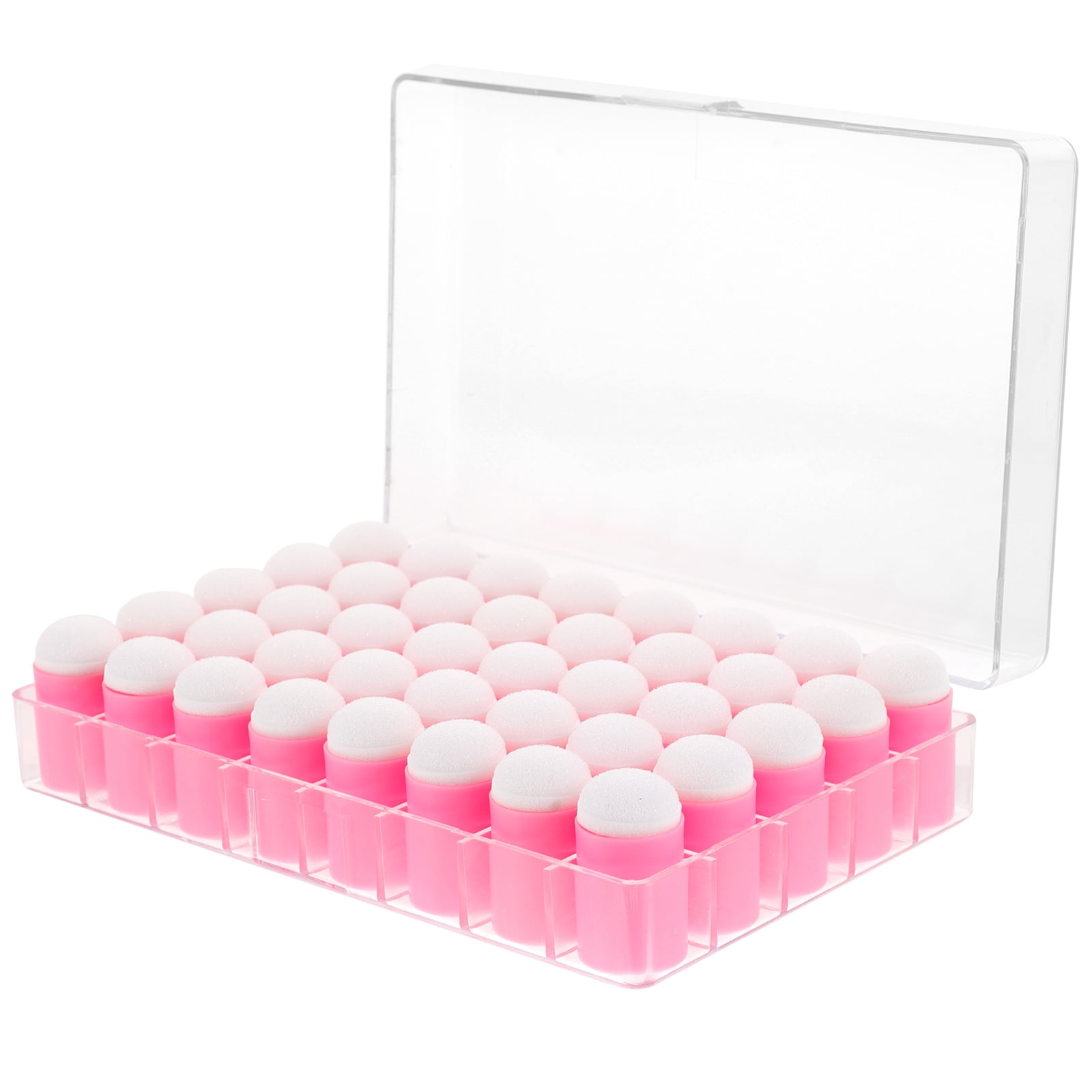 40 Pcs The Family Game Sponge Finger Cot Applicator Seal Pink Pvc