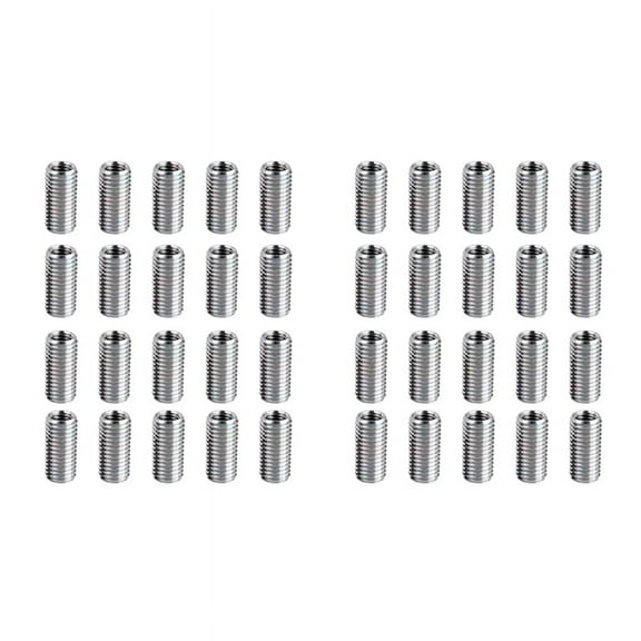 40 Pcs Thread Reducing Nuts, M8 Male to M6 Female Thread Screw Sleeve Bolt Conversion Nuts, Threaded Reducers Adapters