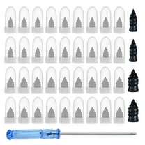 40 Pcs Tire Repair Nails, Black Tire Repair Rubber Screws, Soft Rubber Screw Fast Tool, Self-Service Tire Repair Nail for Car Motorcycle, 0.27x0.5"