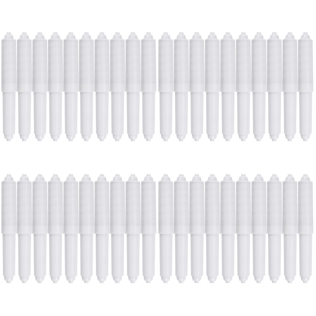 4 Toilettenpapierhalter Aus Kunststoff – Federbelastet, Universell, Weiß, 15,2 Cm