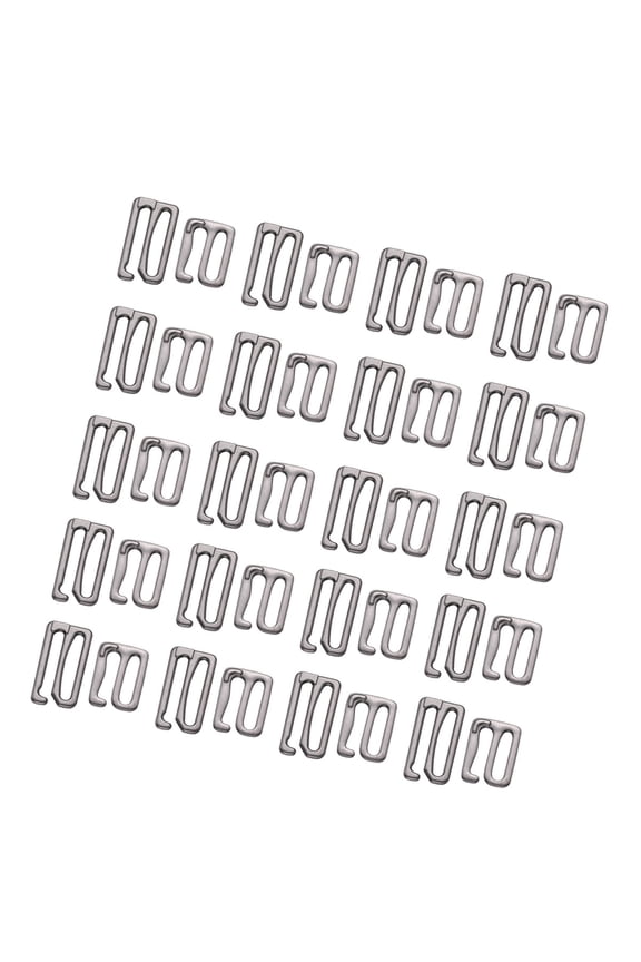 40Pcs Bra Buckle Black Easy Use Shoulder Belt Buckle Adjustment Strap Slides