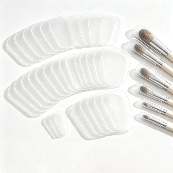40 Pcs Waterproof Makeup Brush Covers Tutuviw 5 Sizes Dustproof Cosmetic Brush Protectors for Travel Storage Daily Use Lightweight Durable Dust-Proof Plastic Brush Sleeves