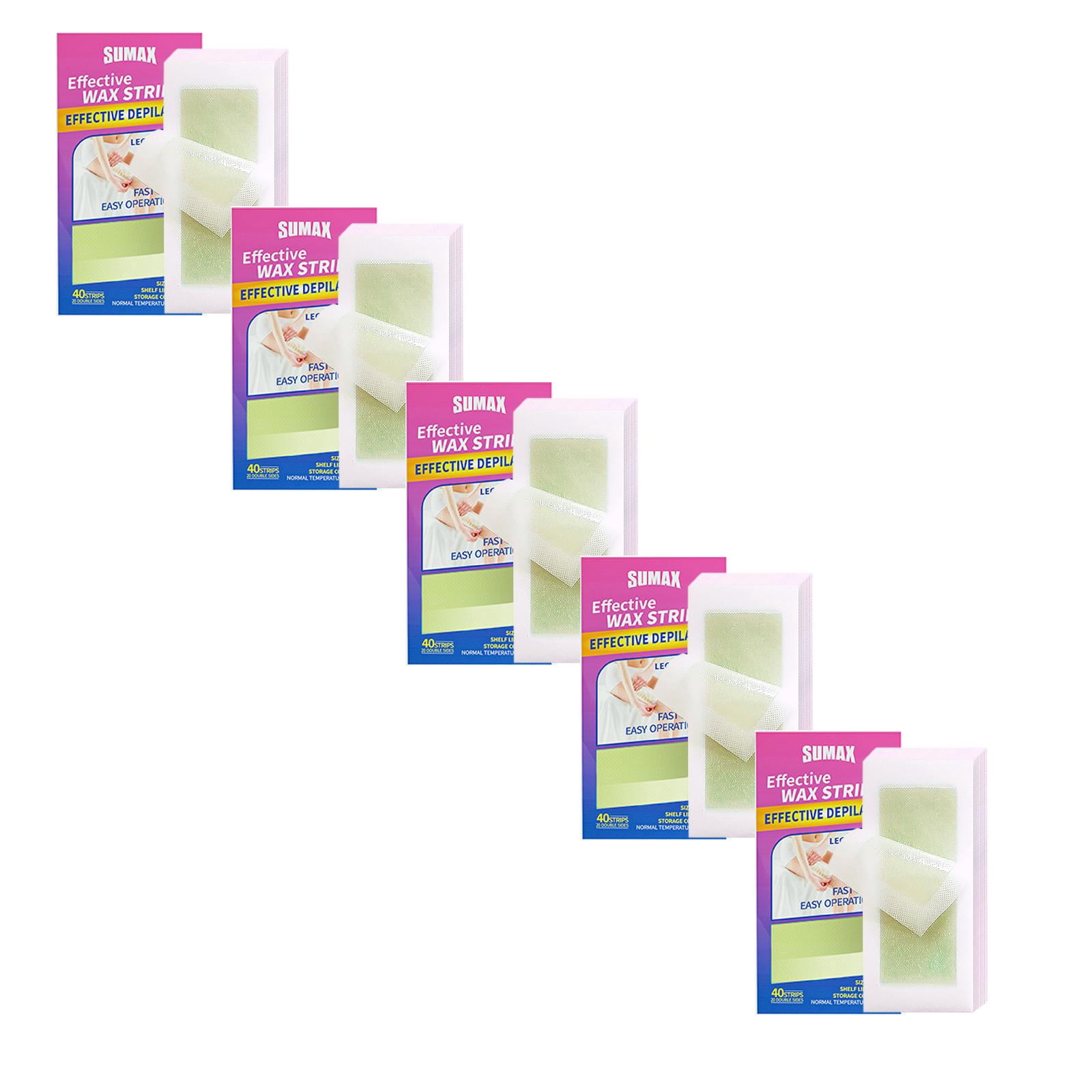 40 Pcs Wax Strips Hair Removal Wax Paper Doublesided Hair Removal