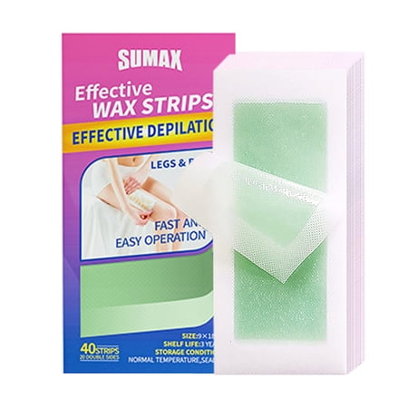 40 Pcs Wax Strips Hair Removal Wax Paper Double-sided Hair Removal Paper
