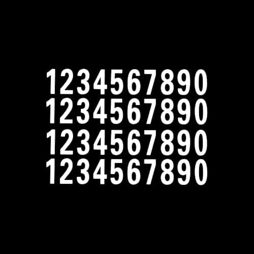 40 Pcs White 1inch Reflective Mailbox Number Sticker Numbers Number 0-9 Decal Adhesive Reflective Address for Window,Signs,Door,Cars Mailbox Accessories and Hardware