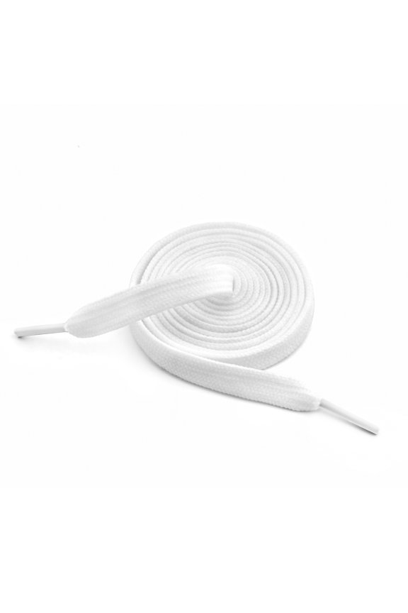 40 Pcs White Shoelaces - 55 Inch 8mm Wide, Durable Strong Weave, Fit Daily Athletic Wear