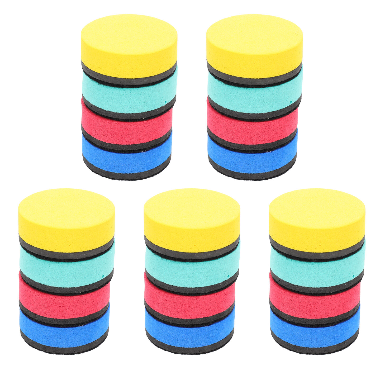40 Pcs Whiteboard Eraser Circles for Easel Dry Cleaner