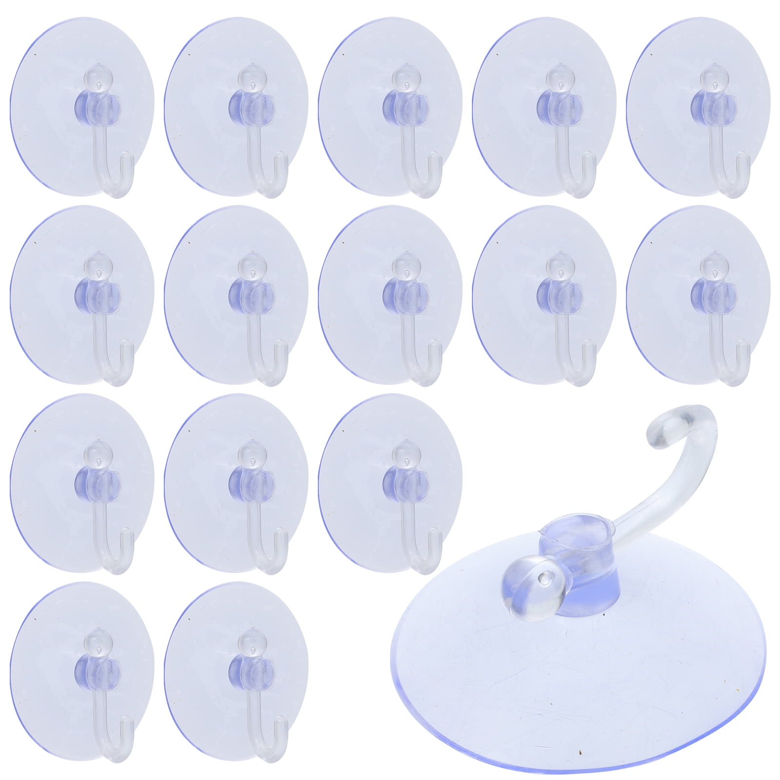 40 Pcs Window Hooks Suction Cup Body Scrubber Holder Wreath Hangers for