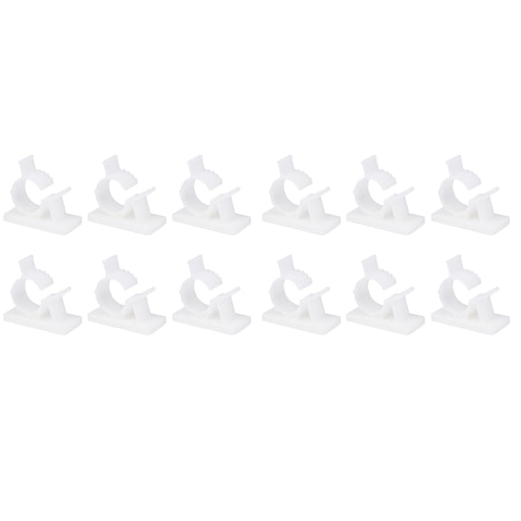 NICERIO Self-Adhesive Wire Clamp Cord Clips for Desk White Cable Organizer 40Pcs