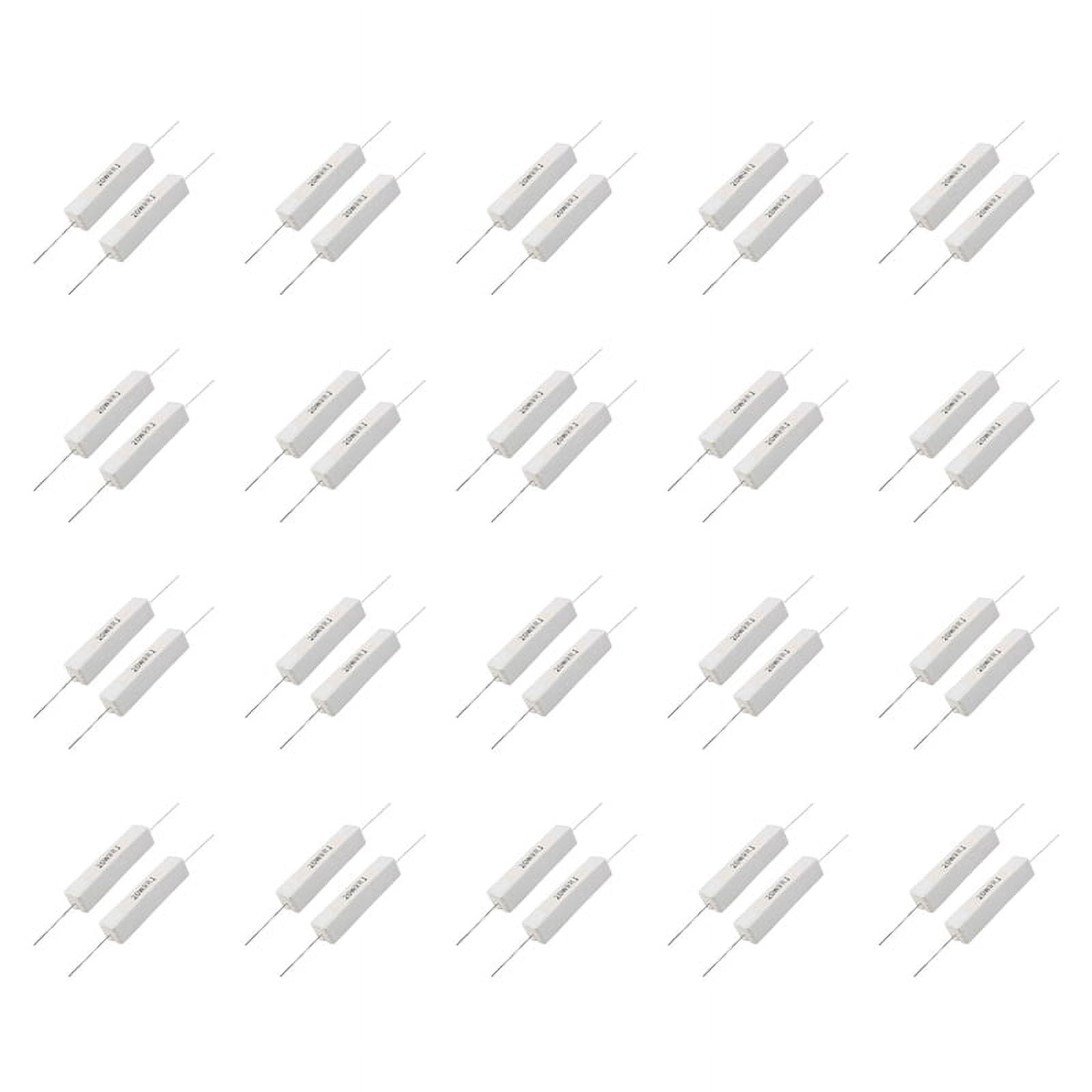 40 Pcs Wire Wound Ceramic Cement Resistor 8 Ohm 20W 5%