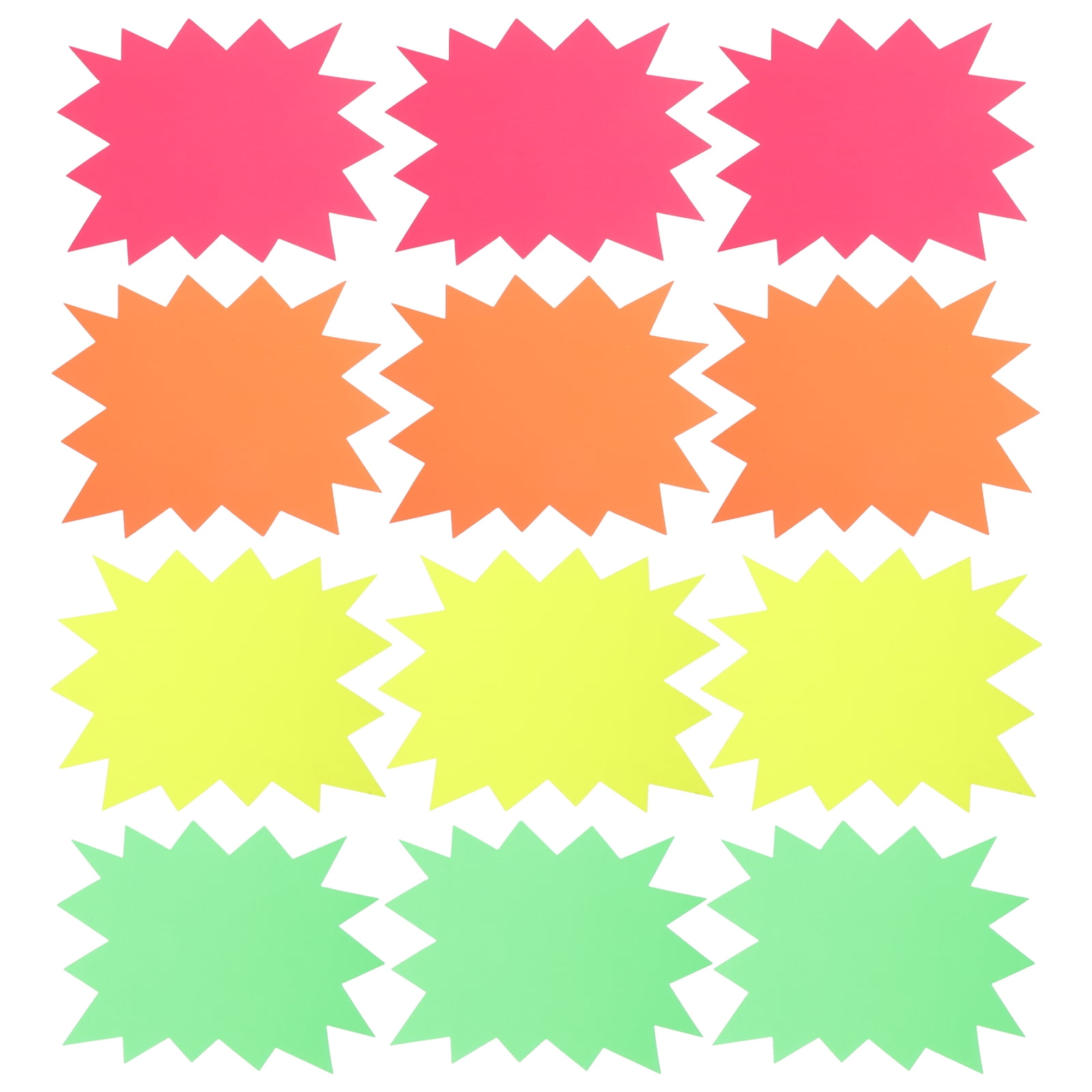 40 Pcs Yard Sale Tags Reuseable Blank Star Burst Signs Stickers ...