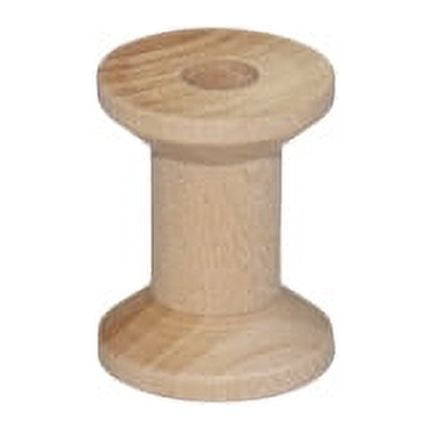 40 Pcs of 1-1/8" x 7/8" Wooden Thread Spools 1-1/8" tall x 7/8" wide  9/32" hole