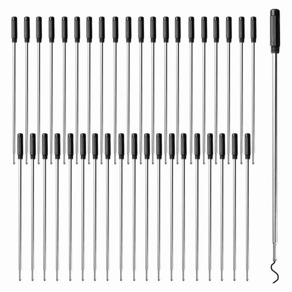 40pcs 11.6cm/4.57inch Pen Ink Refills, Replaceable Pens Refills,the Metal Ballpoint Pen Replacement Kit Black