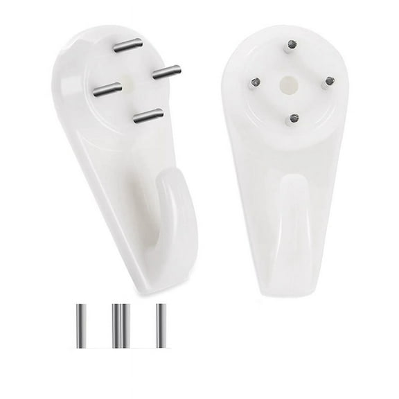 40 Picture Hangers, Concrete/Plaster/Hard Wall Hooks, for Hanging Pictures, Tapestries, Clocks and Heavier Weights