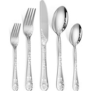 Alata Emma 40-Piece 18/10 Silverware Set, Hammered