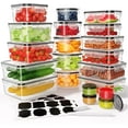thumbnail image 1 of 40 Piece Food Storage Containers with Lids 20 Containers and 20 Lids, Plastic Food Containers with Lids for Kitchen Storage and Organization, 1 of 6