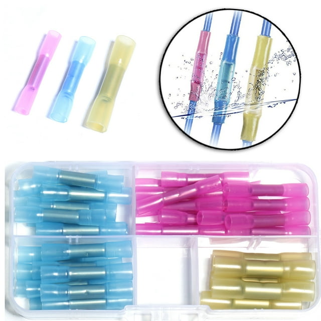 40-Piece Heat Shrink Splice Connectors Kit Butt Splice, Insulated ...