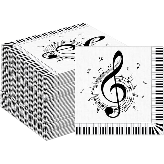 40 Piece Music Notes Paper Napkins