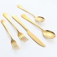 thumbnail image 1 of 40-Piece Silverware Set for 8, Stainless Steel Flatware Cutlery Set For Home Kitchen Restaurant Hotel, Kitchen Utensils Set, Gold Mirror Polished, Dishwasher Safe, 1 of 9
