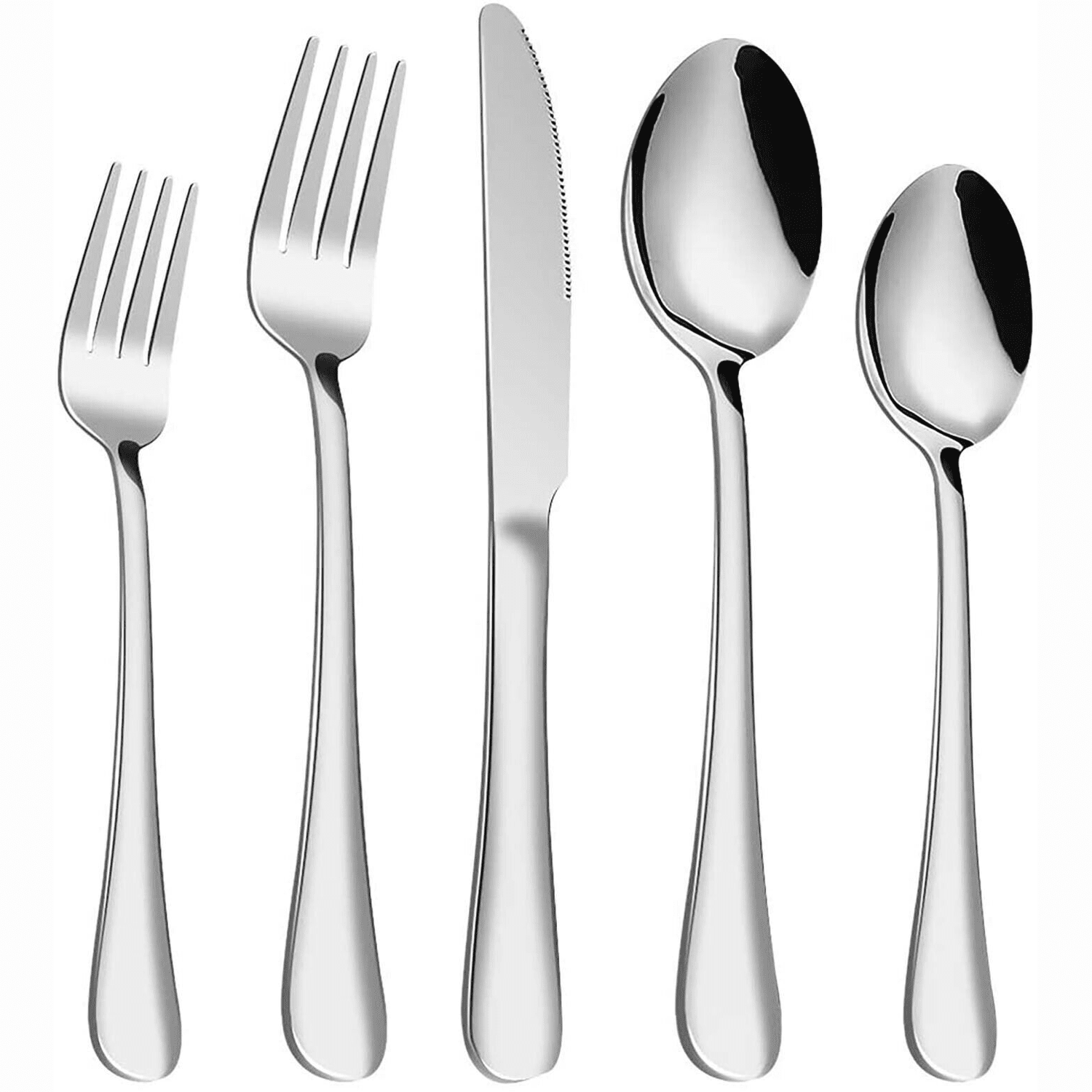 40 Piece Silverware Set Service Premium Stainless Steel Flatware Set,Mirror Polished Cutlery Utensil Set,Durable Home Kitchen Eating Tableware Set