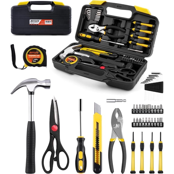 40-Piece Tool Set - General Household Hand Tool Kit with Plastic Toolbox Storage Case