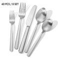 thumbnail image 1 of 40 Pieces 18/10 Stainless Steel Flatware Set Service for 8, 1 of 7