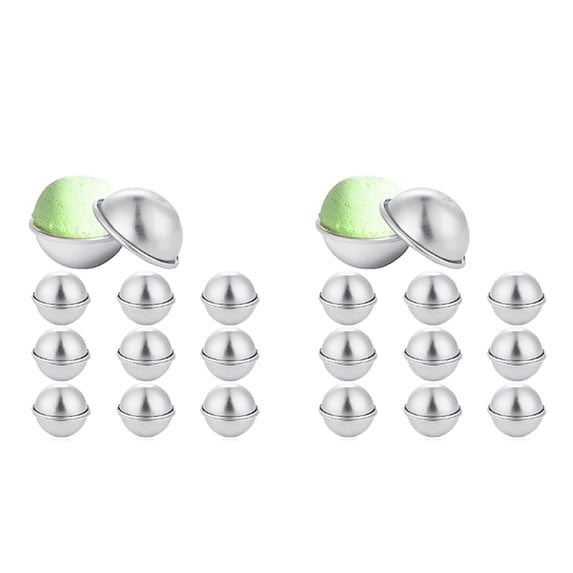 40 Pieces 20 Set DIY Metal Bath Ball Mold for Crafting DIY Making Supplies 5.5X2.5cm