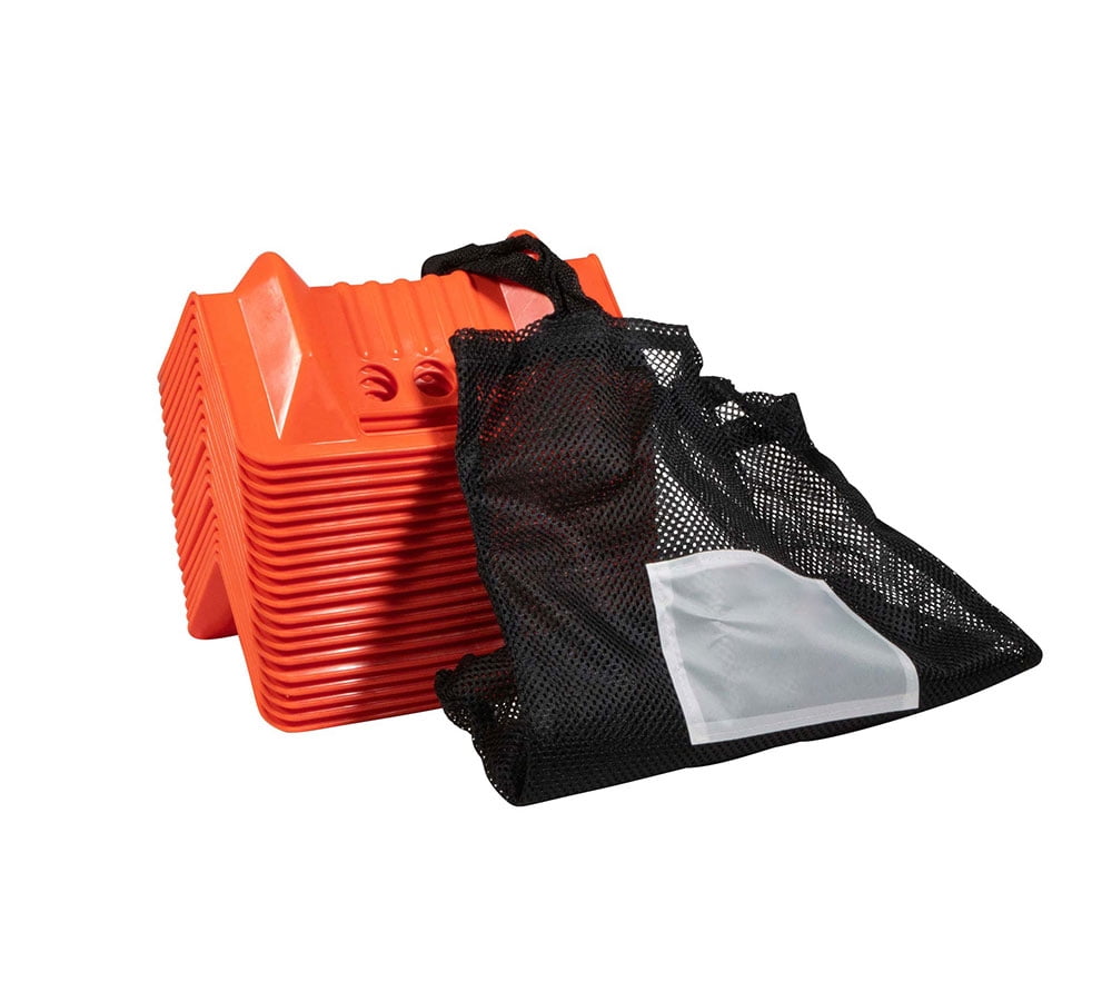 (40 Pieces) 4"x10" Orange Corner Protector V Shaped Flatbed Edge Guards with Carrying Case - Cargo Load Corner Edge Protector and Tie-Down Strap Guard for Flatbed