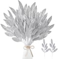 thumbnail image 1 of 40 Pieces Artificial Glitter Leaf Gold Glittered Spray Picks 13’’ Fake Floral Leaf Branches Xmas Decoration for Christmas Tree DIY Wreath Crafts Gift Home Garden Decoration(Gold,40 Pieces) A, 1 of 5