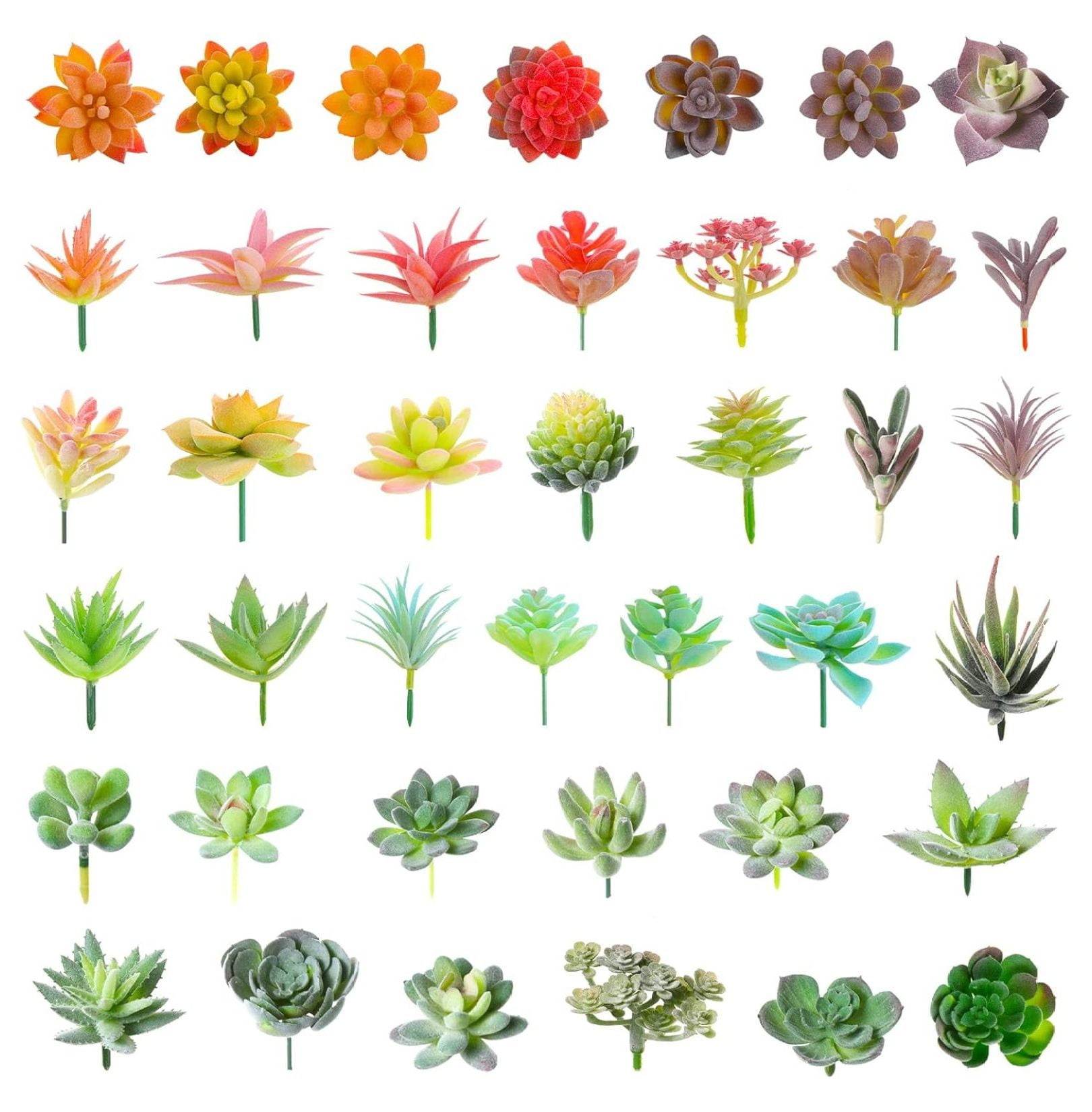 40 Pieces Artificial Succulent Plants Faux Succulents Realistic Fake