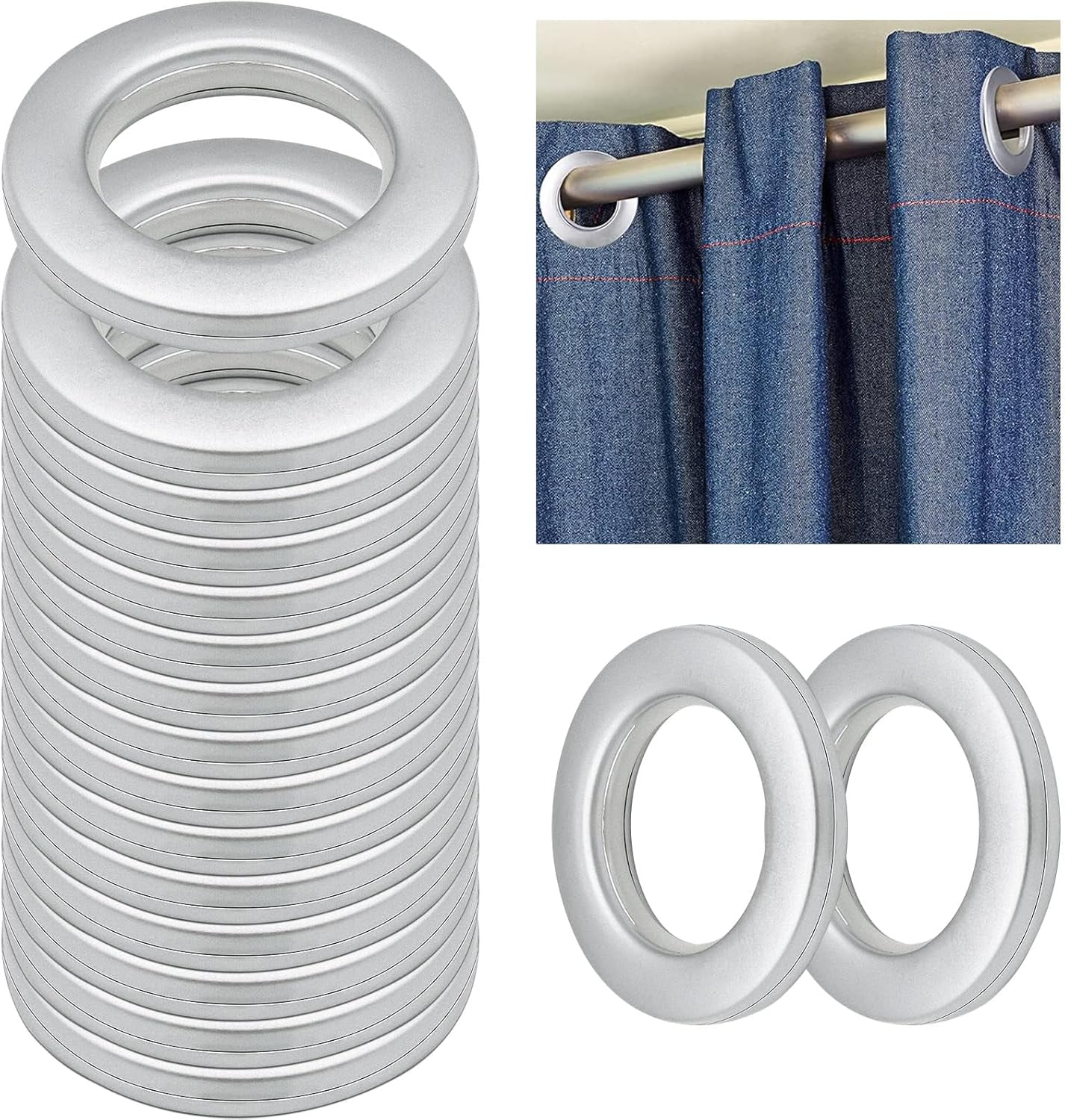 Drapery Rings With Eyelets