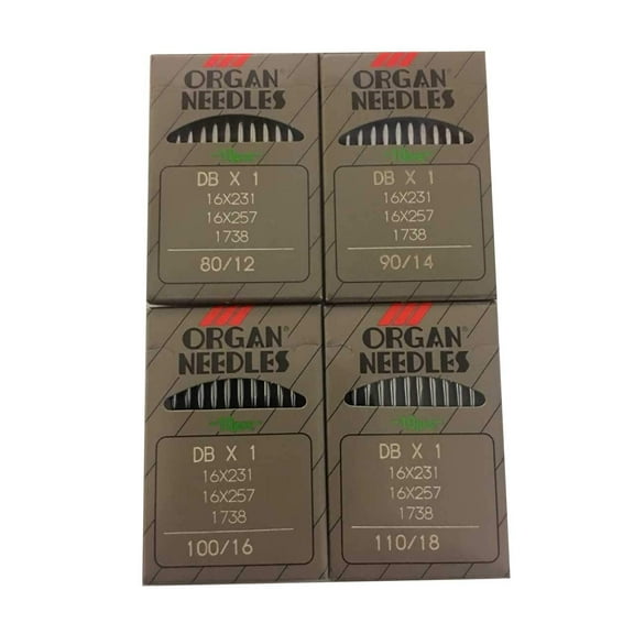 40 Pieces DBx1 Industrial Needle Assortment 16x257 Sizes 12,14,16 & 18 10 Pieces per Size